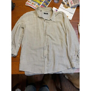 Jack’s Girlfriend Long Sleeved Button Up Striped shirt with roll up sleeves